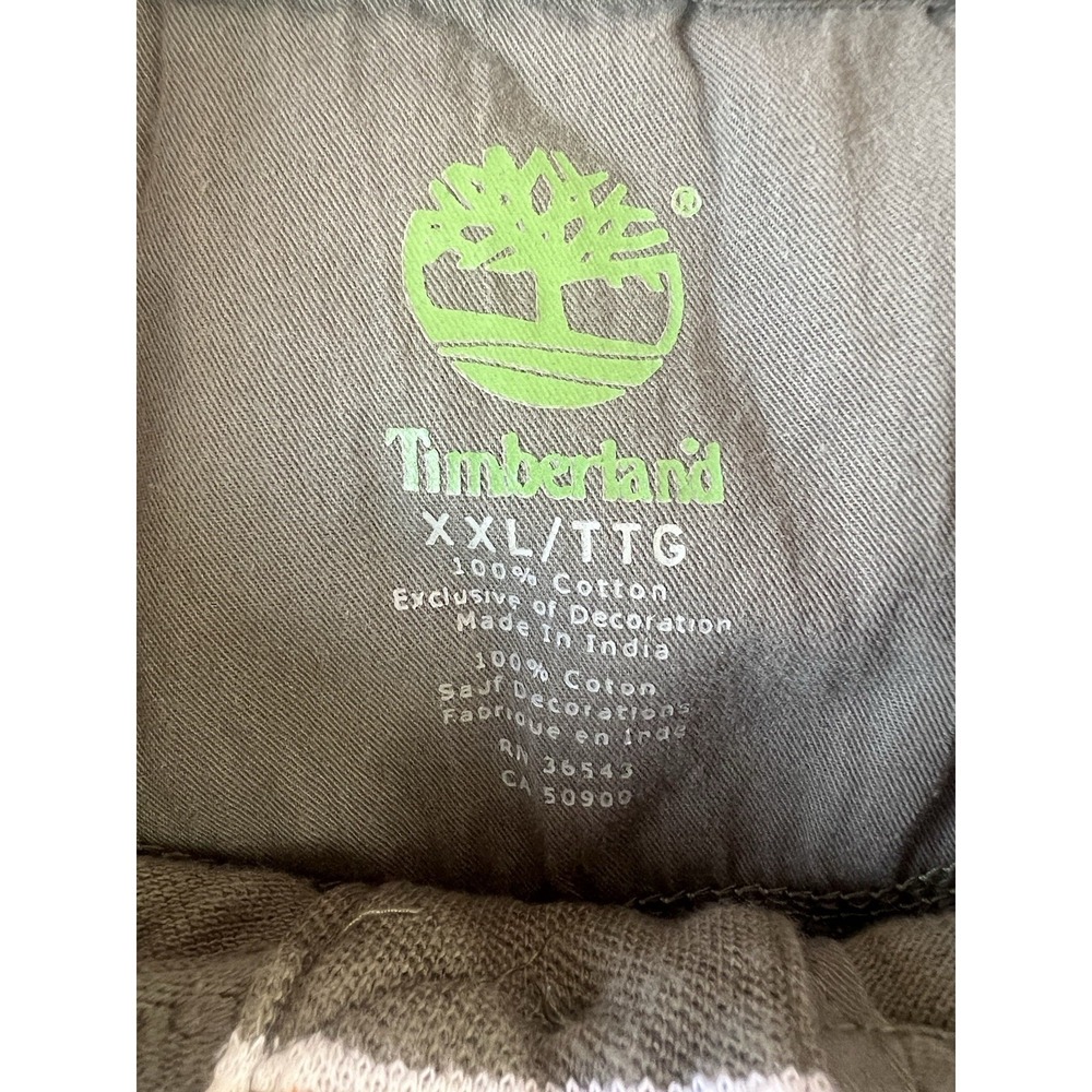 Timberland Polo Shirt Men's 2XL XXL Green Stripes Short Sleeve‎ - Picture 3 of 5